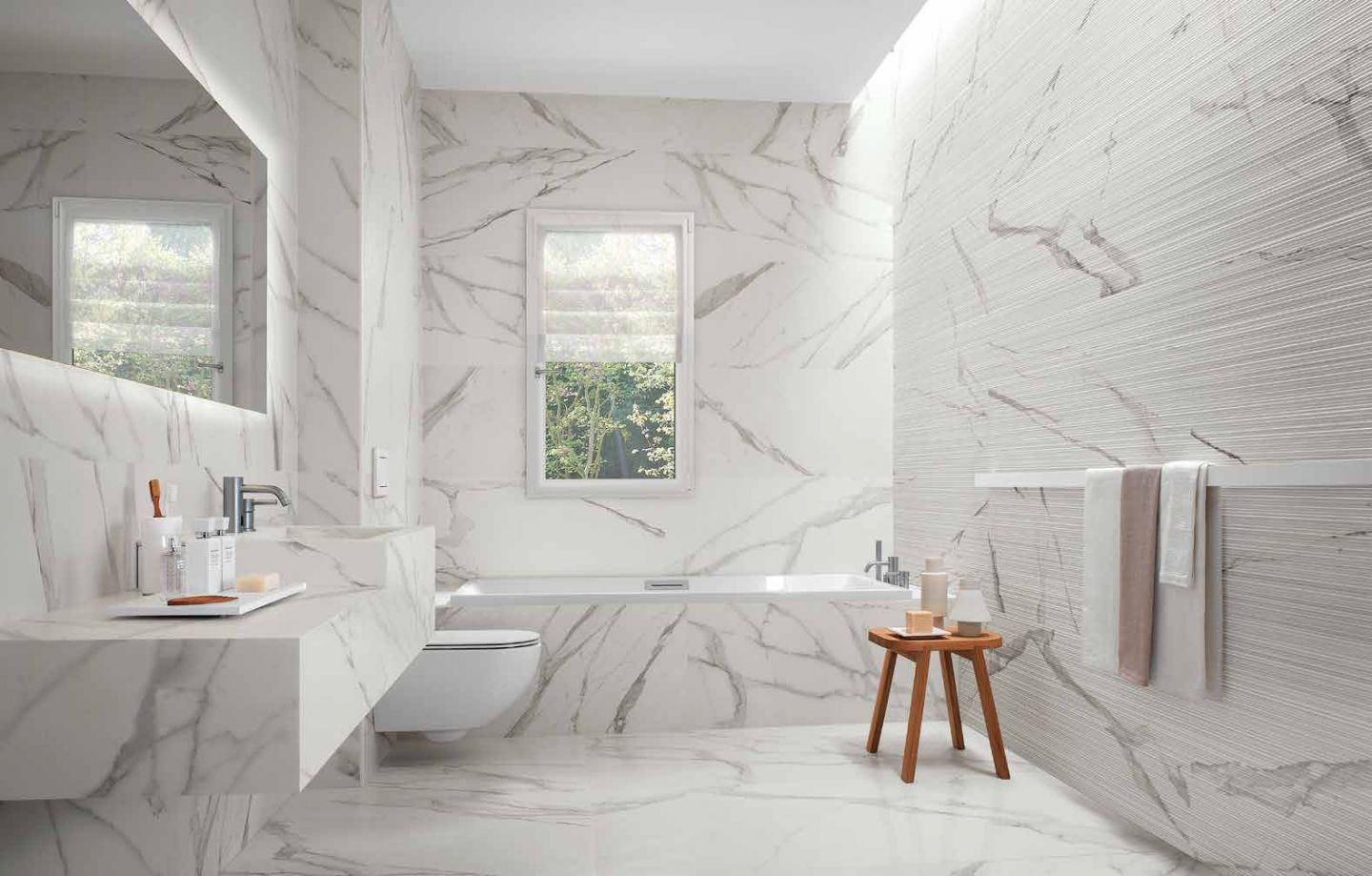 FAP Ceramiche - Roma - Roma Statuario 50x110 cm, Filo Statuario 50x110